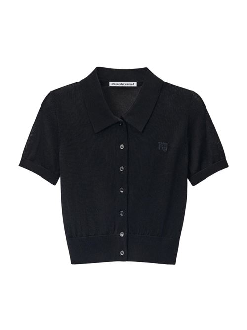 Polo cardigan with logo ALEXANDER WANG | 4KC1253077001